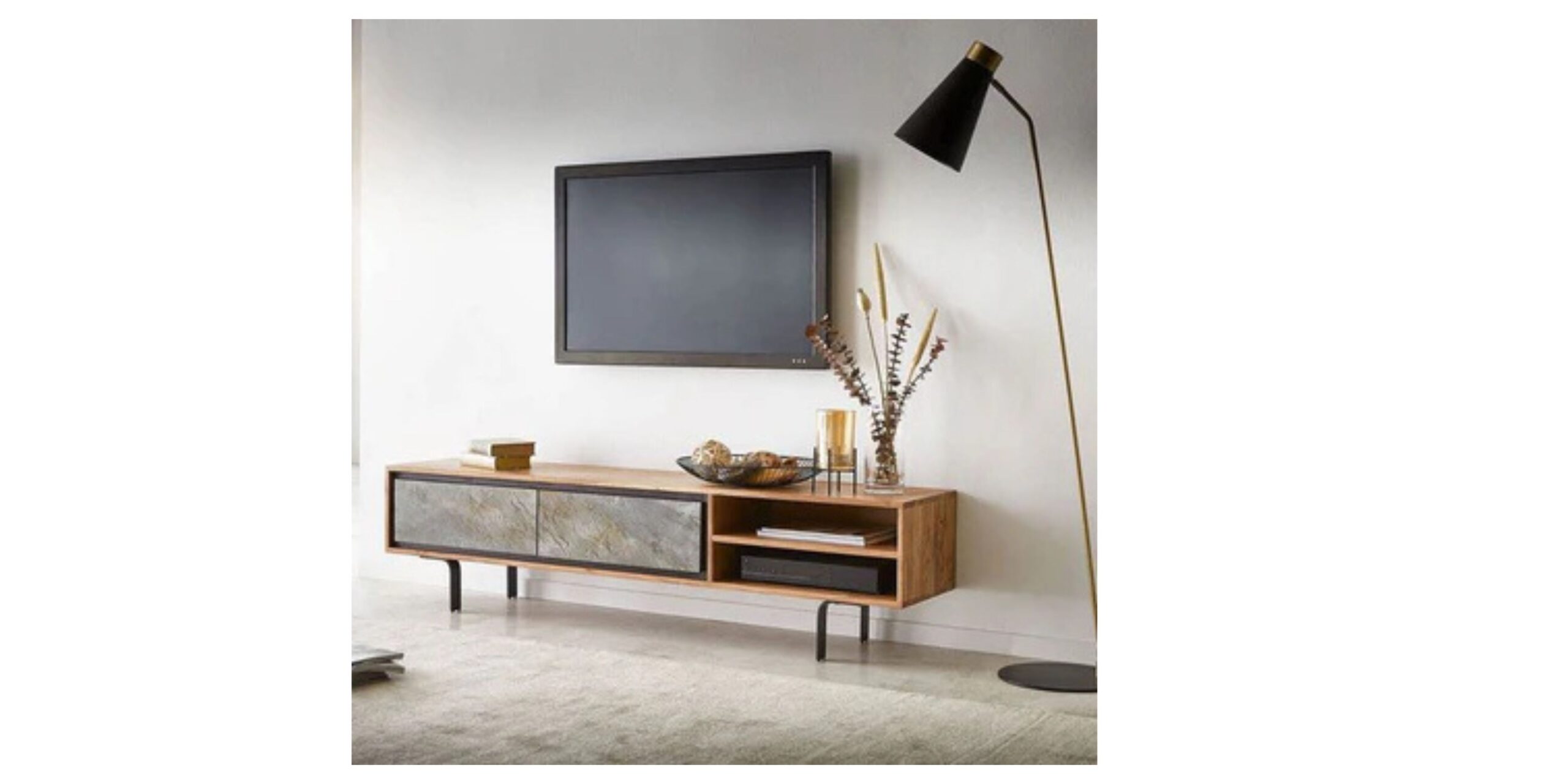 Solid Jarrah TV Unit for Living Room Premium Wooden TV Stand